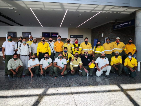 Brigadistas juje&ntilde;os viajan a combatir el incendio en El Bols&oacute;n