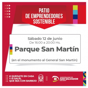 Patio de emprendedores sostenibles en el Parque San Martin