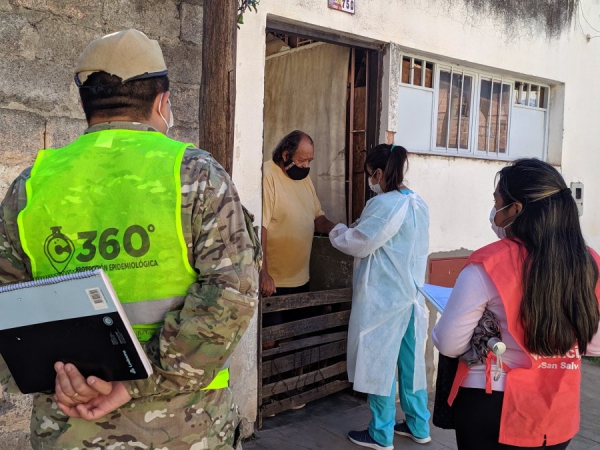 Rastrillaje sanitario en barrio 12 de Octubre
