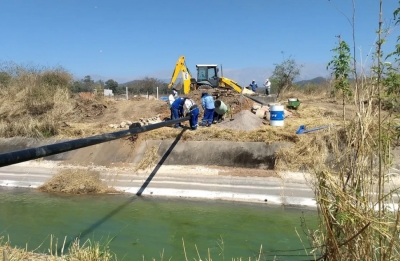 Trabajan en obras para llevar agua a El Ceibal