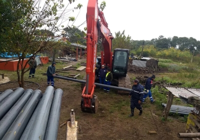 El Ceibal.Avanza la obra de provisi&oacute;n de agua