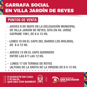 Garrafa social en Reyes