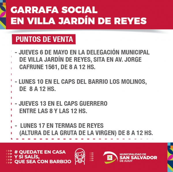 Garrafa social en Reyes