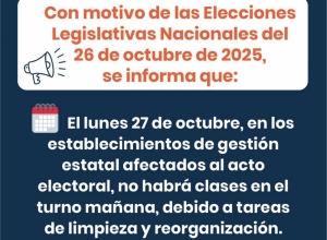 As&iacute; funcionar&aacute;n las escuelas tras las Elecciones Legislativas