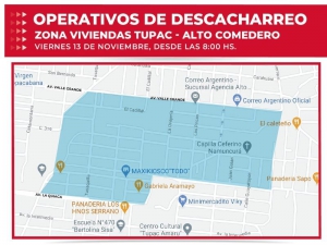 Hoy descacharrado en barrio Tupac del Comedero