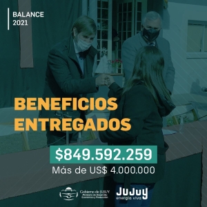Jujuy entreg&oacute; casi 8 millones de d&oacute;lares en financiamiento