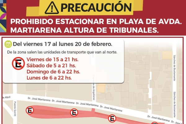 Carnaval 2023: Saldr&aacute;n transportes de pasajeros al norte desde avenida Martiarena