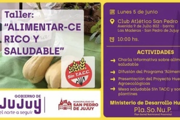 Taller "AlimentarCe Rico y Saludable" en San Pedro