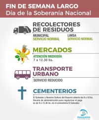 AS&Iacute; FUNCIONAR&Aacute;N LOS SERVICIOS MUNICIPALES EL LUNES 18