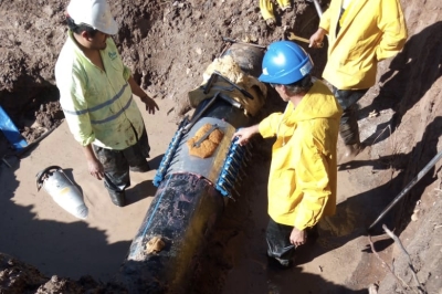 Agua Potable de Jujuy concluy&oacute; importante doble reparaci&oacute;n de acueductos principales