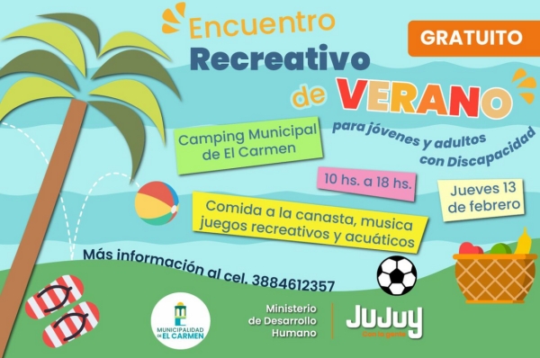 Encuentro Recreativo de Verano para j&oacute;venes y adultos con discapacidad