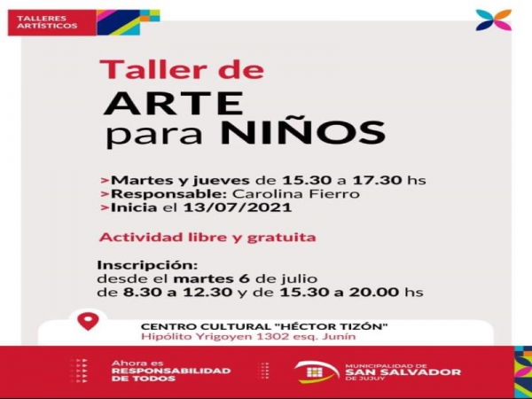 Inscripciones abiertas para talleres libres y gratuitos