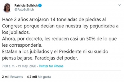 &ldquo;Nos tiraron piedras por la Movilidad jubilatoria y ahora las reducen por decreto"