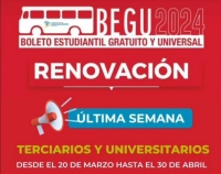 &Uacute;ltima semana de inscripci&oacute;n para el BEGU