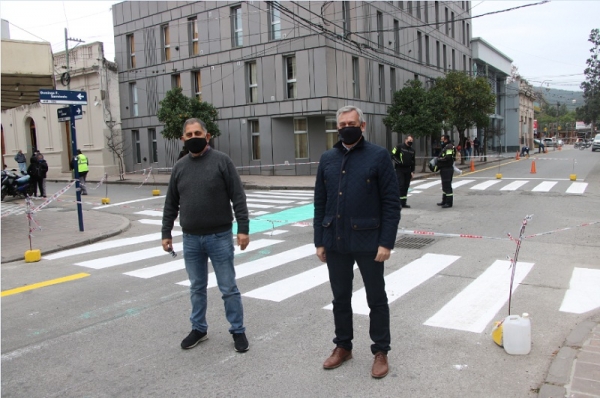 Comenzaron a demarcar las ciclov&iacute;as en la ciudad