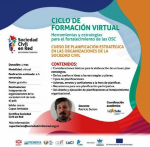 Sociedad Civil 2021: Talleres gratuitos para formaci&oacute;n