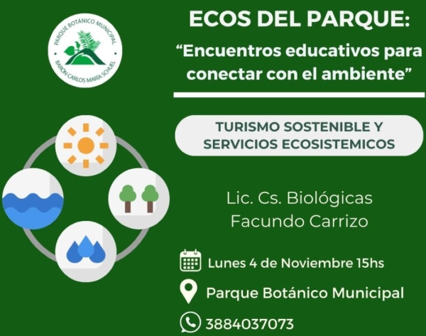Charla sobre Turismo Sostenible y Servicios Ecosist&eacute;micos