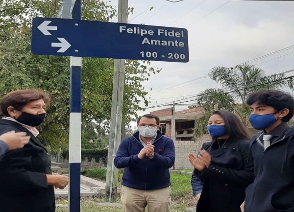 Impusieron nombre de &ldquo;Felipe Fidel Amante&rdquo; a calle de Reyes