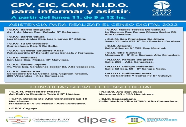 Asesoran a los vecinos en el Censo Digital 2022