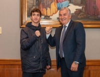 Morales brind&oacute; apoyo a Montalvetti para las competencias internacionales de Karate
