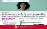 &ldquo;La importancia de la anticoncepci&oacute;n oportuna"