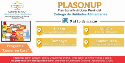 Desde el lunes &ldquo;Comer en Casa&rdquo; en localidades del norte