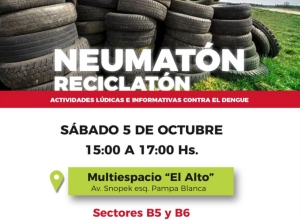 S&aacute;bado 5: Neumat&oacute;n y Reciclat&oacute;n en Alto Comedero